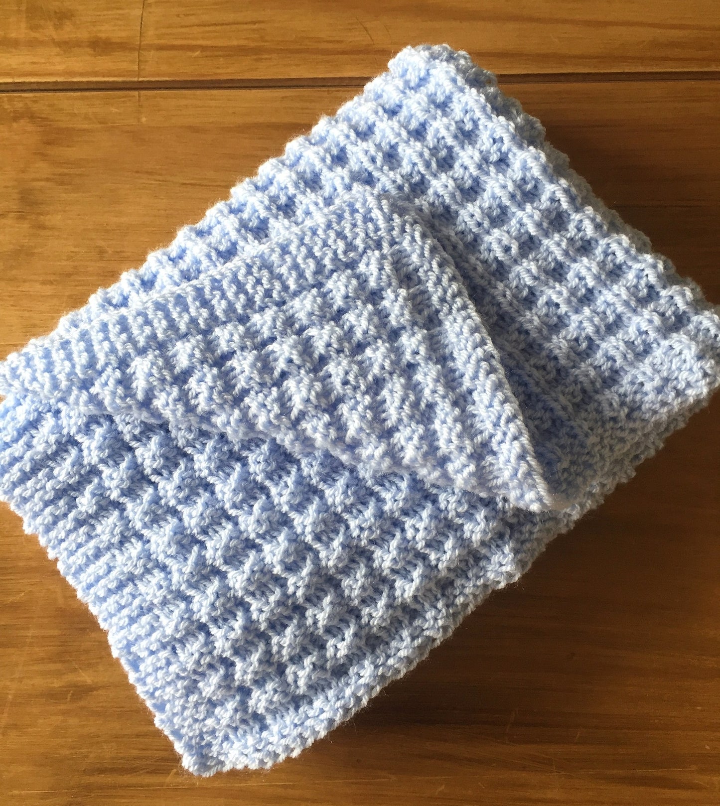 Waffle Baby Blanket Knitting Pattern