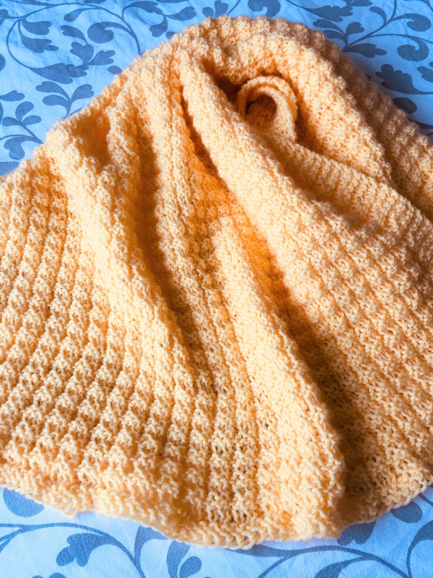 Waffle Baby Blanket Knitting Pattern