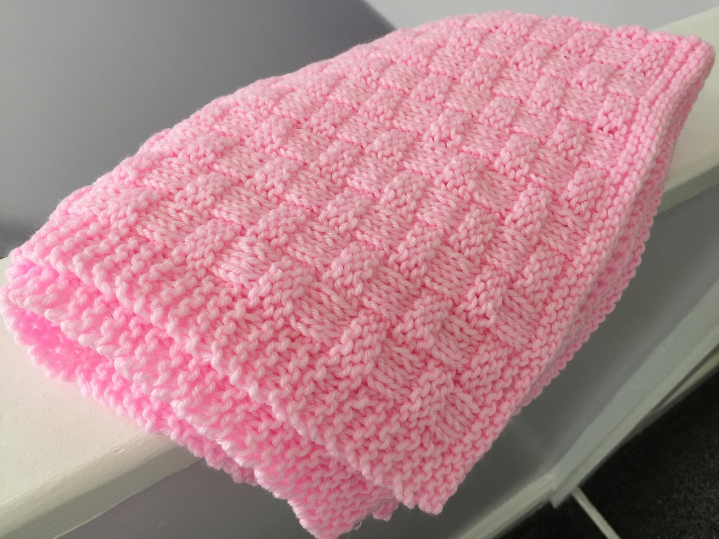 Easy Basket Weave Baby Blanket Knitting Pattern