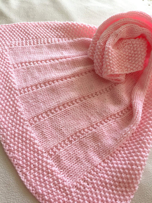 Easy Reversible Baby Blanket Knitting Pattern